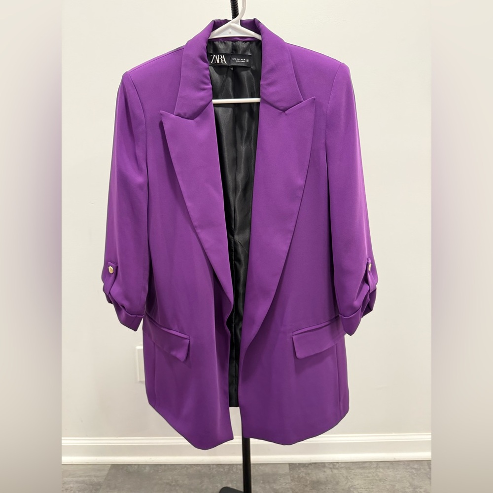 Zara Vibrant Purple Blazer